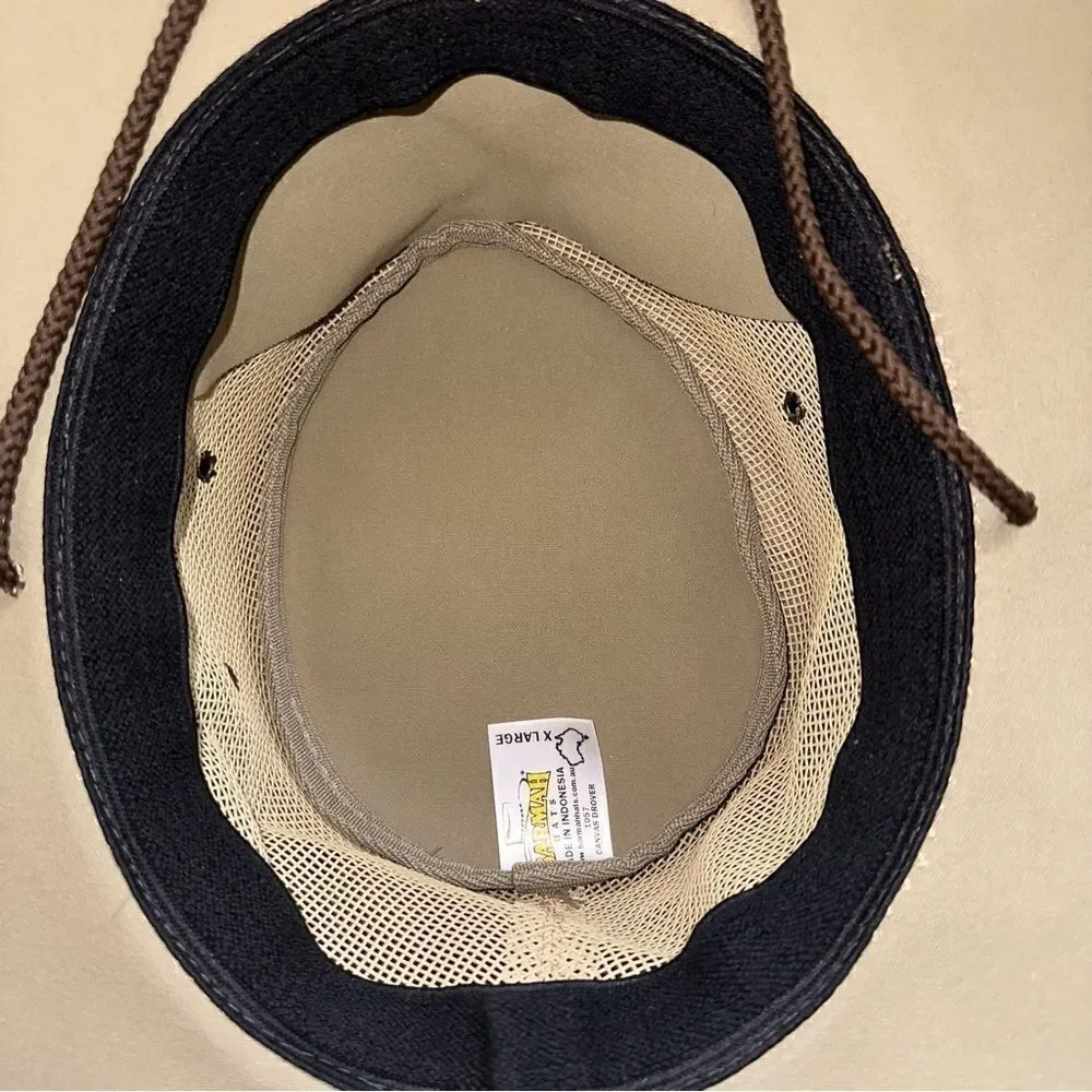 Barmah Hats Canvas Drover Hat  1057 cream